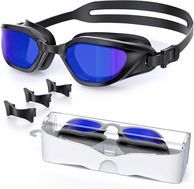 Vegemono Swim Goggles, Unisex Adult Swimming Goggles Anti Fog Anti UV No Leakage Wide View for Men Women Youth - Image 1